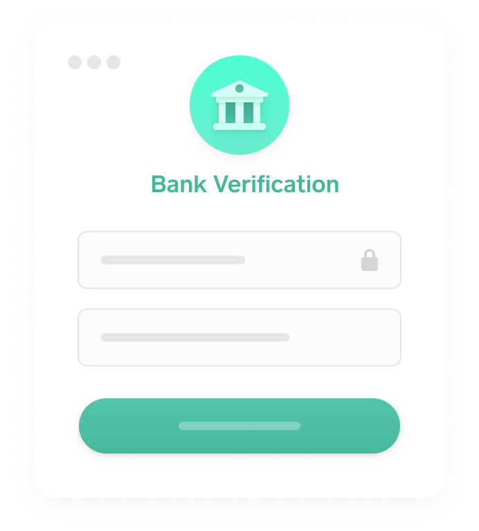 A diagram showing the Bank Verification challenge.