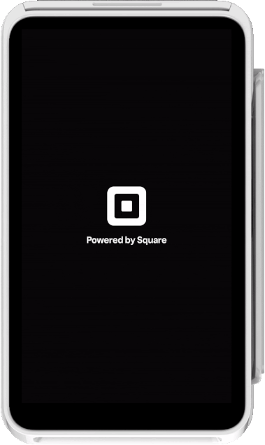 An animation of the QR code screen displayed on the Square Terminal.