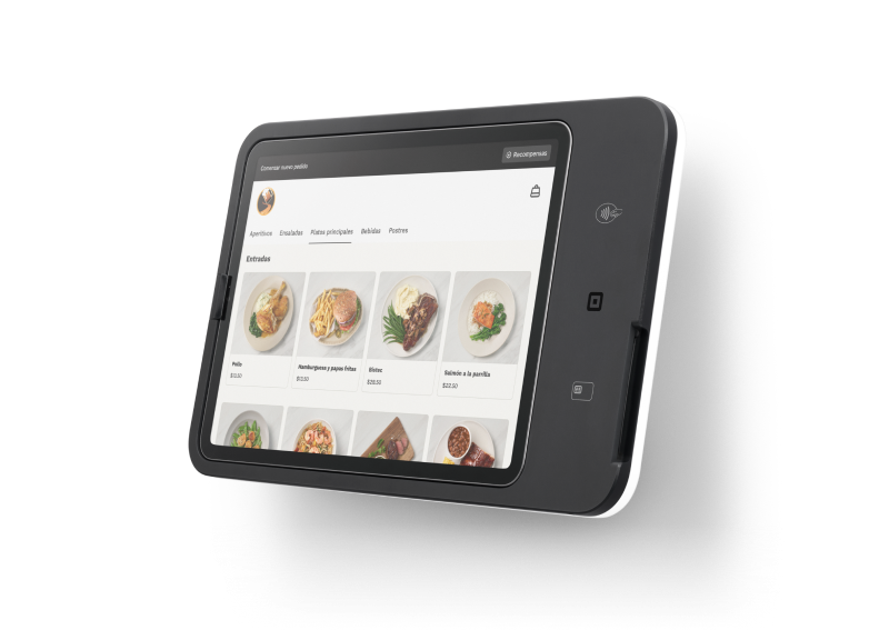 An image of the Square Kiosk mounted on a wall.